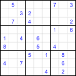 Судоку 9х9 #1751 трудный