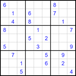 Судоку 9х9 #1752 трудный