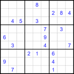 Судоку 9х9 #1767 трудный