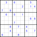 Судоку 9х9 #1770 трудный