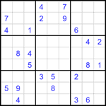 Судоку 9х9 #1771 трудный