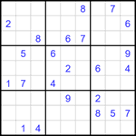 Судоку 9х9 #1772 трудный