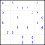 Судоку 9х9 #1773 трудный