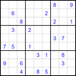 Судоку 9х9 #1775 трудный