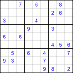Судоку 9х9 #1776 трудный