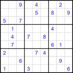 Судоку 9х9 #1777 трудный