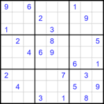 Судоку 9х9 #1778 трудный