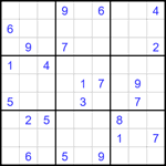 Судоку 9х9 #1781 трудный