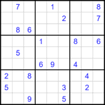 Судоку 9х9 #1782 трудный