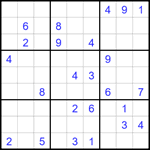 Судоку 9х9 #1783 трудный