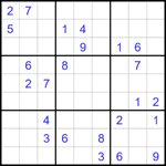Судоку 9х9 #1786 трудный