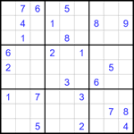 Судоку 9х9 #1788 трудный