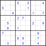 Судоку 9х9 #1789 трудный