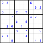 Судоку 9х9 #1726 очень трудный