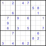 Судоку 9х9 #1731 очень трудный