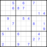 Судоку 9х9 #1733 очень трудный