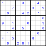 Судоку 9х9 #1735 очень трудный