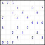 Судоку 9х9 #1739 очень трудный