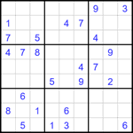 Судоку 9х9 #1745 очень трудный