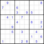 Судоку 9х9 #1746 очень трудный