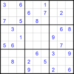 Судоку 9х9 #1750 очень трудный