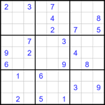 Судоку 9х9 #1751 очень трудный