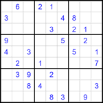 Судоку 9х9 #1752 очень трудный