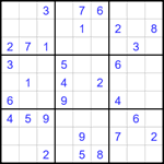 Судоку 9х9 #1753 очень трудный