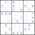 Судоку 9х9 #1756 очень трудный