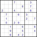 Судоку 9х9 #1758 очень трудный