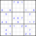 Судоку 9х9 #1761 очень трудный