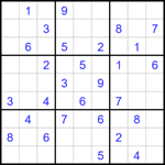 Судоку 9х9 #1763 очень трудный