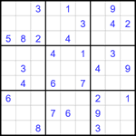 Судоку 9х9 #1764 очень трудный