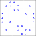 Судоку 9х9 #1766 очень трудный