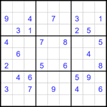 Судоку 9х9 #1767 очень трудный