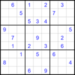 Судоку 9х9 #1768 очень трудный