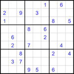 Судоку 9х9 #1771 очень трудный