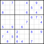 Судоку 9х9 #1772 очень трудный