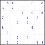 Судоку 9х9 #1773 очень трудный