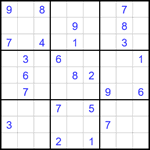 Судоку 9х9 #1775 очень трудный