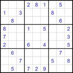 Судоку 9х9 #1776 очень трудный