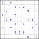 Судоку 9х9 #1777 очень трудный