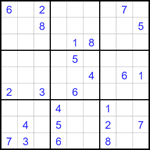 Судоку 9х9 #1778 очень трудный