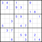 Судоку 9х9 #1779 очень трудный