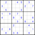 Судоку 9х9 #1780 очень трудный