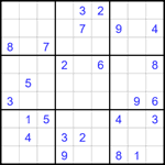 Судоку 9х9 #1783 очень трудный