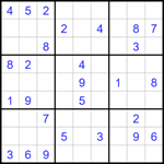 Судоку 9х9 #1784 очень трудный