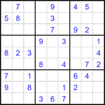 Судоку 9х9 #1821 легкий