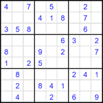 Судоку 9х9 #1825 легкий