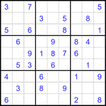 Судоку 9х9 #1837 легкий